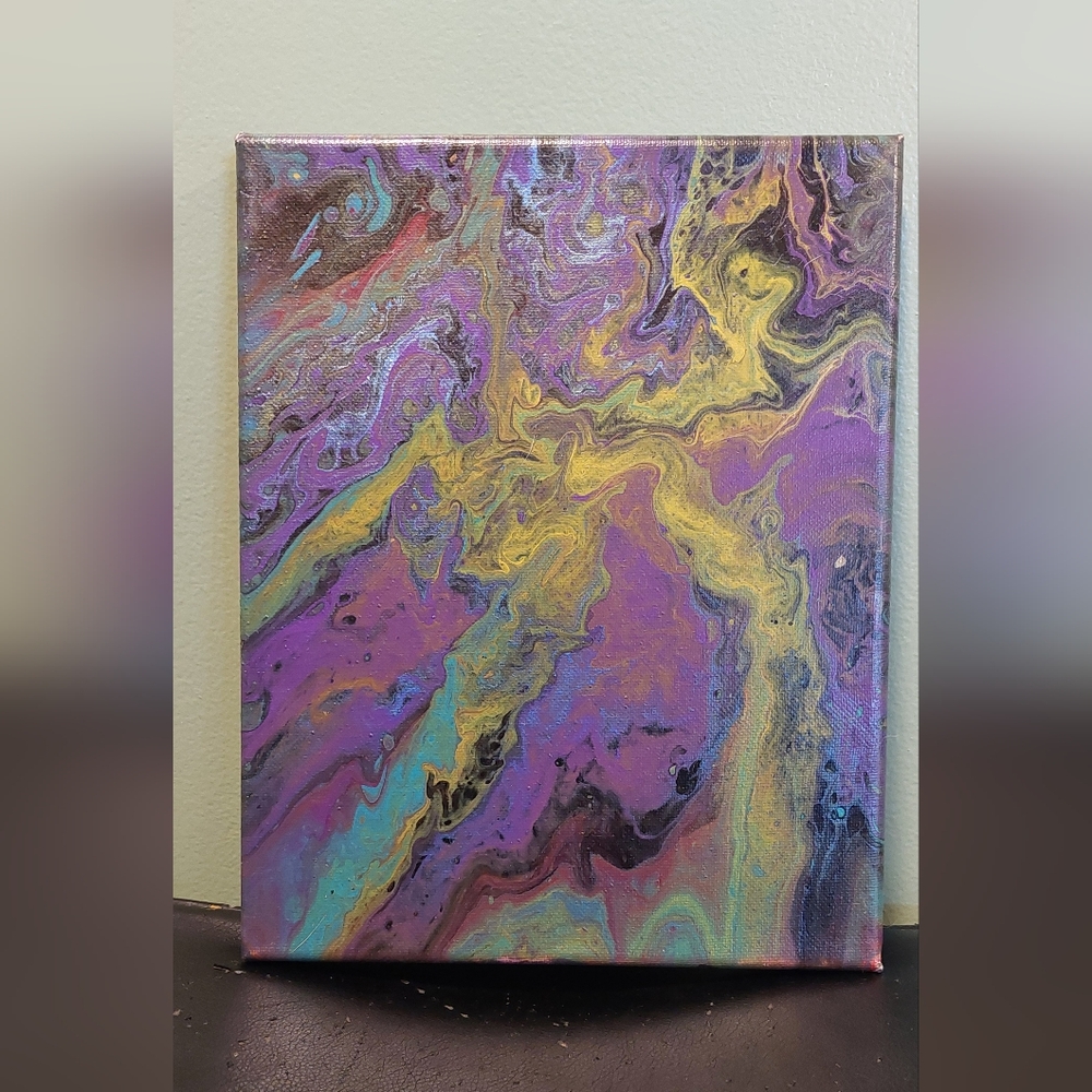 8x10 acrylic pour canvas